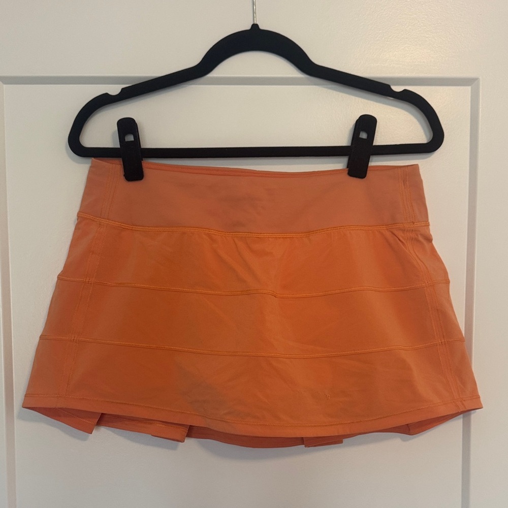 Lululemon Orange Pace Rival Mini Tennis Athletic Skort